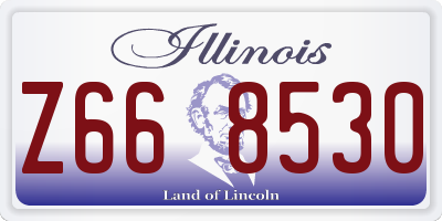 IL license plate Z668530
