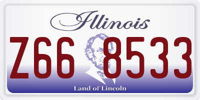 IL license plate Z668533