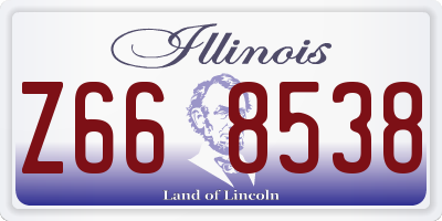 IL license plate Z668538
