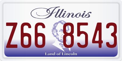 IL license plate Z668543