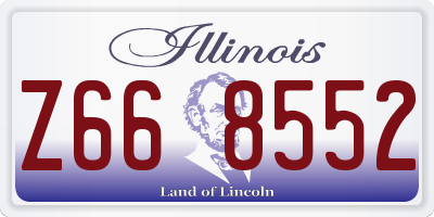IL license plate Z668552