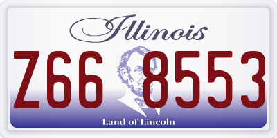 IL license plate Z668553