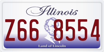 IL license plate Z668554