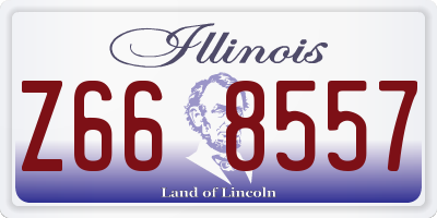 IL license plate Z668557