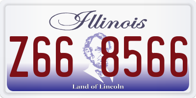 IL license plate Z668566