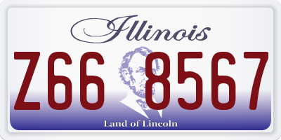 IL license plate Z668567