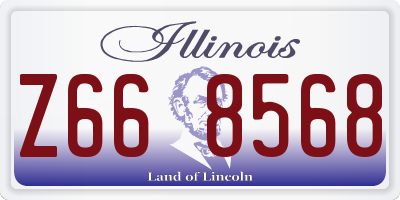 IL license plate Z668568
