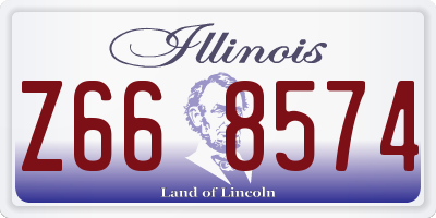 IL license plate Z668574