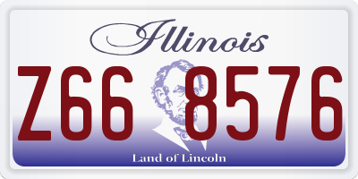 IL license plate Z668576