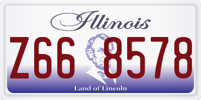 IL license plate Z668578