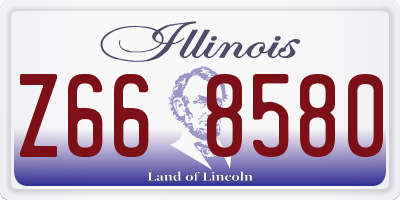 IL license plate Z668580