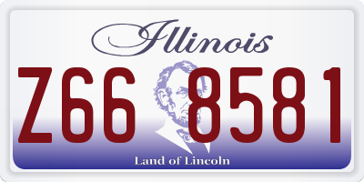 IL license plate Z668581
