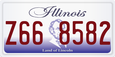 IL license plate Z668582