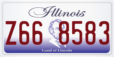 IL license plate Z668583