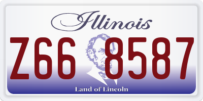 IL license plate Z668587
