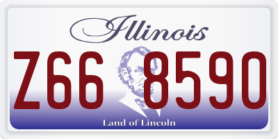 IL license plate Z668590