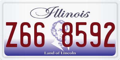 IL license plate Z668592