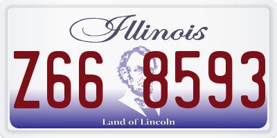 IL license plate Z668593