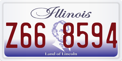 IL license plate Z668594