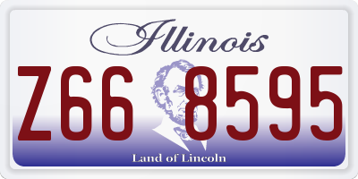 IL license plate Z668595