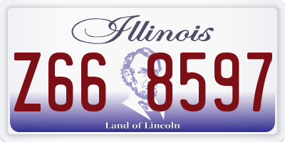 IL license plate Z668597