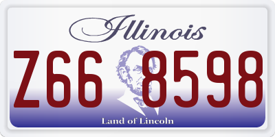 IL license plate Z668598