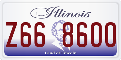 IL license plate Z668600