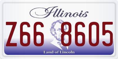 IL license plate Z668605