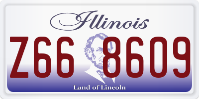 IL license plate Z668609