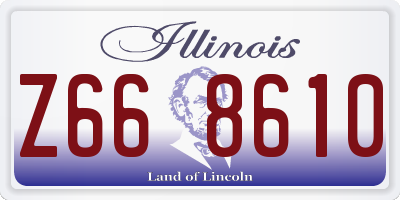IL license plate Z668610