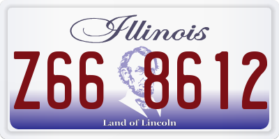 IL license plate Z668612