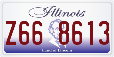 IL license plate Z668613