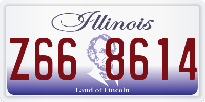 IL license plate Z668614