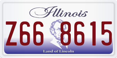 IL license plate Z668615