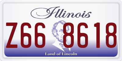 IL license plate Z668618