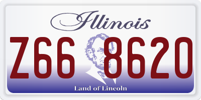 IL license plate Z668620