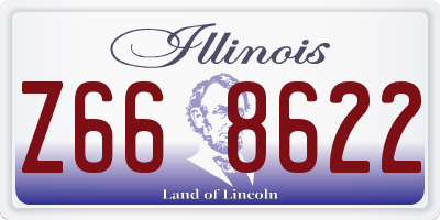 IL license plate Z668622