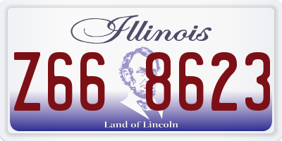 IL license plate Z668623