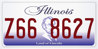 IL license plate Z668627
