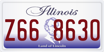 IL license plate Z668630