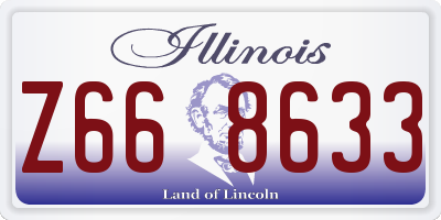 IL license plate Z668633