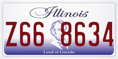IL license plate Z668634