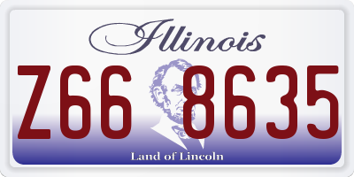 IL license plate Z668635