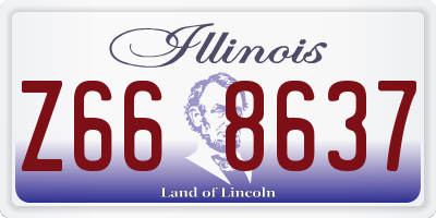 IL license plate Z668637