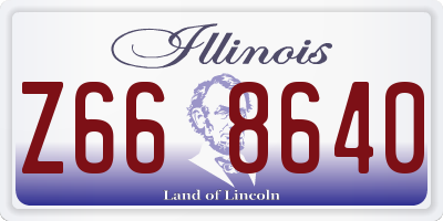 IL license plate Z668640