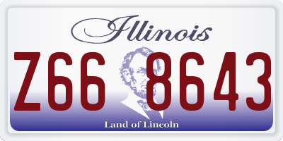 IL license plate Z668643