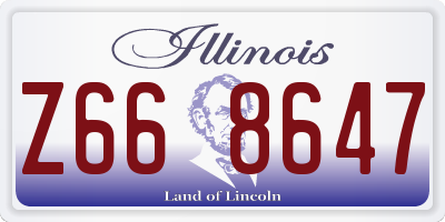 IL license plate Z668647
