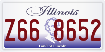 IL license plate Z668652