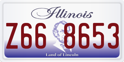 IL license plate Z668653
