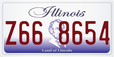 IL license plate Z668654